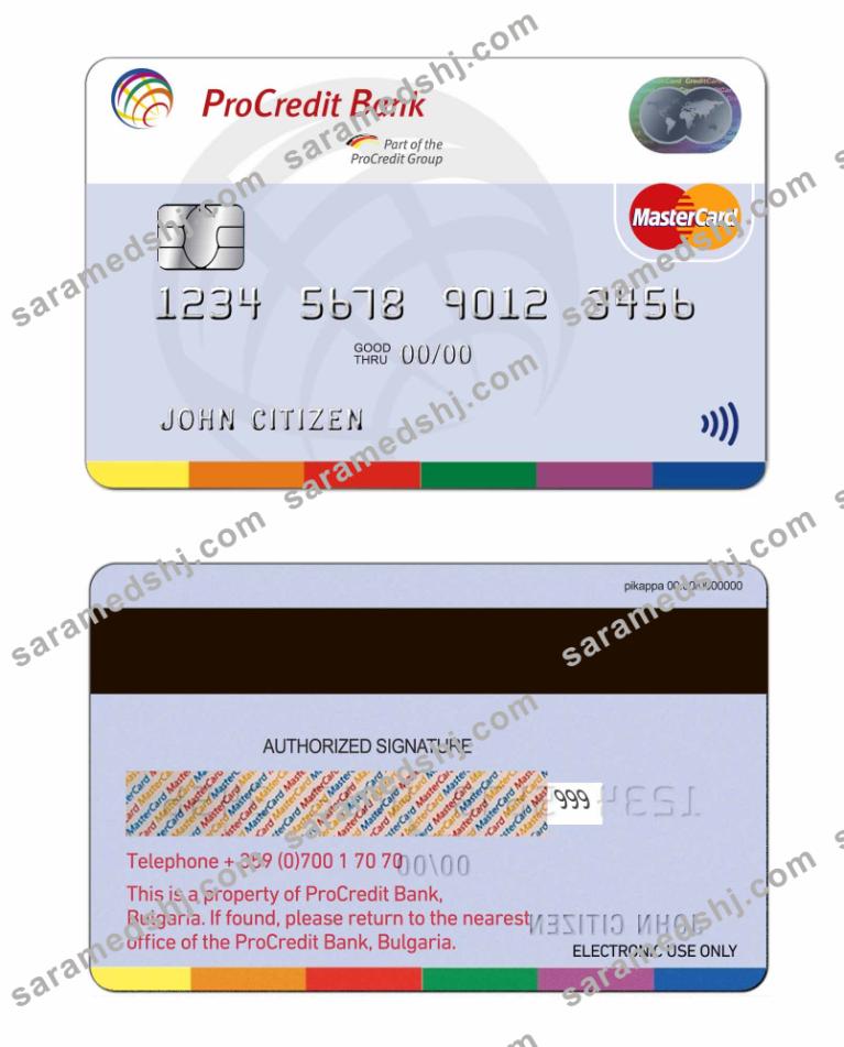Bulgaria ProCredit bank mastercard